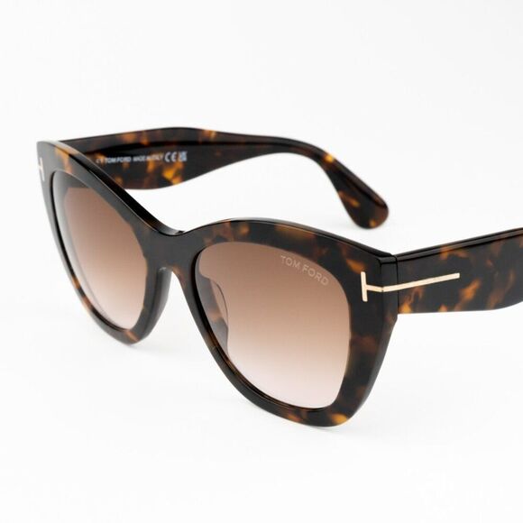 NEW Tom Ford FT0940/S CARA 55F Havana Gradient Brown Cat Eye Women Sunglasses - Picture 7 of 12